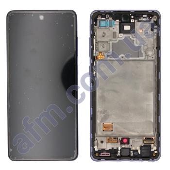 Дисплей Samsung сервісний A725 Galaxy A72 фіолетовий + рамка GH82-25463C
