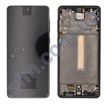 Дисплей Samsung сервісний A736 Galaxy A73 5G чорний + рамка GH82-28884A