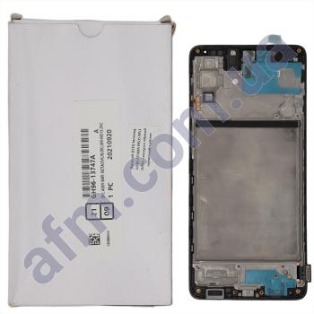 Дисплей Samsung сервісний M515 M51 2020 чорний + рамка GH82-23568A
