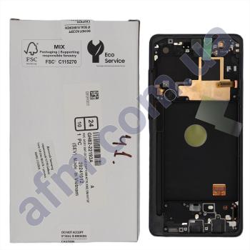 Дисплей Samsung сервісний N770 Galaxy Note 10 Lite BLACK + рамка GH82-22192A