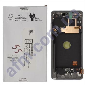 Дисплей Samsung сервисный N770 Galaxy Note 10 Lite SILVER + рамка GH82-22192B