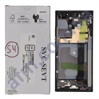 Дисплей Samsung сервісний N985 Galaxy Note 20 Ultra/ N986 AURA BLACK + рамка GH82-23622A