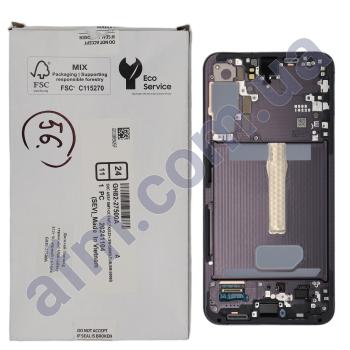 Дисплей Samsung сервісний S906 Galaxy S22+ 5G чорний + рамка GH82-27500A