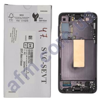 Дисплей Samsung сервісний S916 Galaxy S23 Plus чорний + рамка GH82-30476A