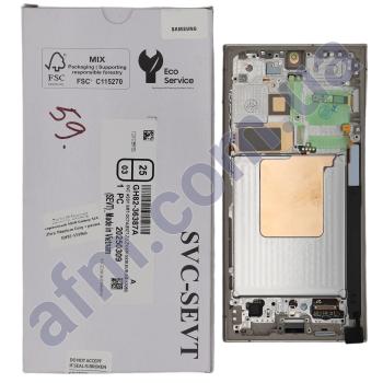 Дисплей Samsung сервісний S928 Galaxy S24 Ultra Titanium Grey + рамка GH82-33396A