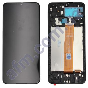 Дисплей Samsung A022F Galaxy A02 чорний + рамка