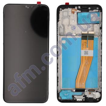 Дисплей Samsung A035F Galaxy A03 чорний + рамка