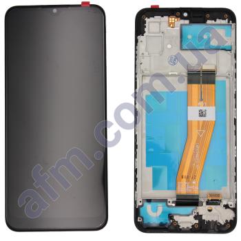 Дисплей Samsung A035G Galaxy A03 (163*72) чорний + рамка