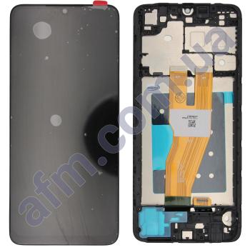 Дисплей Samsung A055F Galaxy A05 чорний + рамка