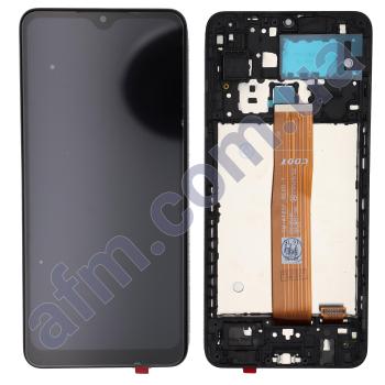 Дисплей Samsung A125F Galaxy A12/ A127F чорний + рамка