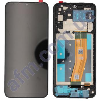 Дисплей Samsung A145F Galaxy A14 4G (жёлтый шлейф) чорний + рамка