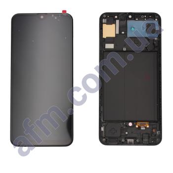 Дисплей Samsung A305 Galaxy A30 2019 OLED чёрный + рамка