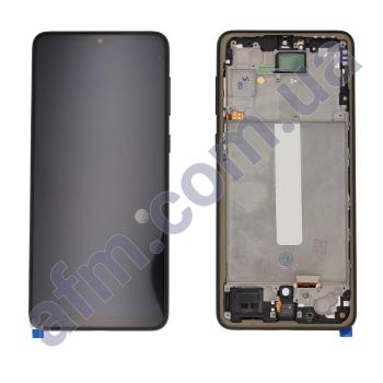 Дисплей Samsung A336B Galaxy A33 5G OLED (Small LCD) чорний + рамка
