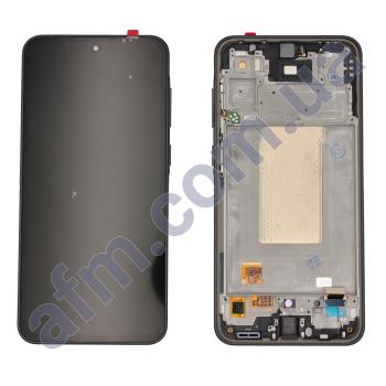 Дисплей Samsung A336B Galaxy A33 5G OLED чёрный + рамка