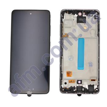 Дисплей Samsung A528 Galaxy A52s OLED чёрный + рамка серая