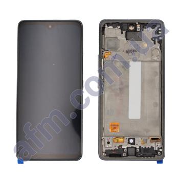 Дисплей Samsung A536B Galaxy A53 OLED (Small LCD) чорний + рамка