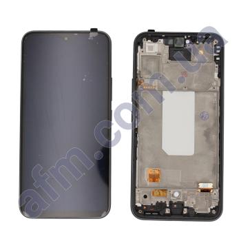 Дисплей Samsung A546F Galaxy A54 OLED (Small LCD) чорний + рамка