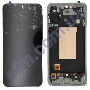 Дисплей Samsung A566 Galaxy A56 OLED чорний + рамка сіра