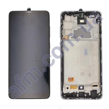 Дисплей Samsung A725F Galaxy A72 OLED (Small LCD) чорний + рамка