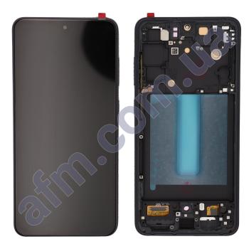 Дисплей Samsung G990B Galaxy S21FE OLED (Small LCD) чорний + рамка сіра