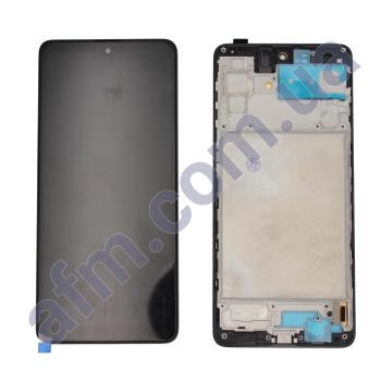 Дисплей Samsung M515 Galaxy M51 OLED (Small LCD) чорний + рамка