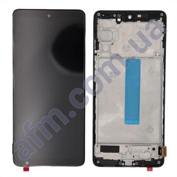 Дисплей Samsung M526 Galaxy M52 OLED (Small LCD) чорний + рамка