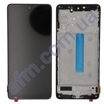 Дисплей Samsung M526 Galaxy M52 OLED чёрный + рамка