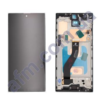Дисплей Samsung N970 Galaxy Note 10 IPS чорний + рамка срібна