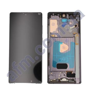 Дисплей Samsung N980 Galaxy Note 20/ N981B OLED чёрный + рамка серая