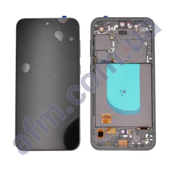 Дисплей Samsung S711 Galaxy S23 FE OLED (Small LCD) чёрный + рамка серая