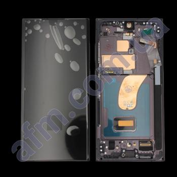 Дисплей Samsung S918B Galaxy S23 Ultra OLED чёрный + рамка