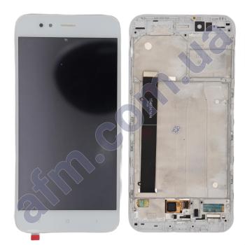 Дисплей Xiaomi Mi A1/ Mi5X білий + рамка