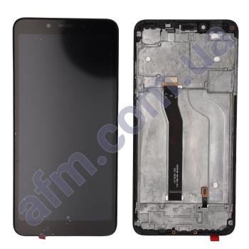 Дисплей Xiaomi Redmi 6/ Redmi 6A чорний + рамка (без датчика наближення)!