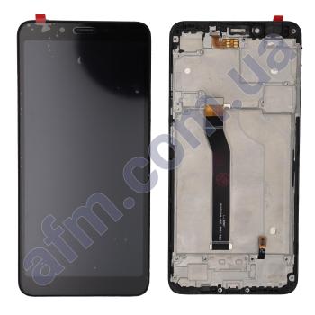 Дисплей Xiaomi Redmi 6/ Redmi 6A чорний + рамка (с датчиком наближення)