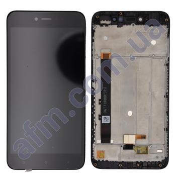 Дисплей Xiaomi Redmi Note 5A Prime/ Redmi Y1 3/ 32 4/ 64 Gb чорний + рамка!