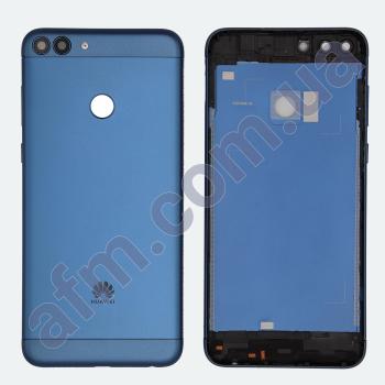 Задня кришка Huawei P Smart (FIG-LX1/ FIG-LX2/ FIG-LX3/ FIG-LA1)/ Enjoy 7S синя + Скло камери
