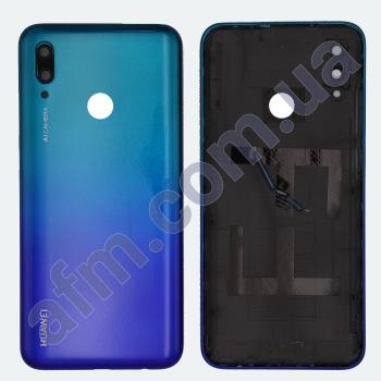 Задня кришка Huawei P Smart 2019 (POT-LX1) синя Sapphire Blue + Скло камери!