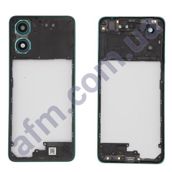 Середня частина (рамка корпуса) Motorola XT2421 Moto G04/ XT2421-8 G04s зелена + Скло камери