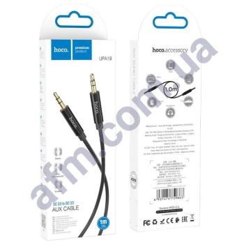 Кабель AUX Hoco UPA19 (3.5mm to 3.5mm) чорний
