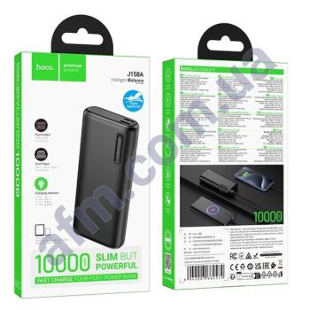 Зовнішній акумулятор (Power Bank) Hoco J158A 5V/ 2A вход Micro+C (10000 mAh) чорний