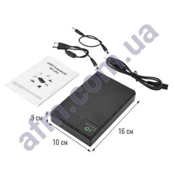 Внешний аккумулятор (UPS) для сетевого оборудования DC1018P USB/ DC 19V/ 12V (10400mAh) чёрный