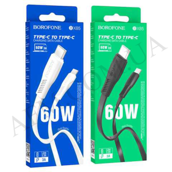 USB кабель Borofone BX85 Type-C - Type-C PD 60W чорний