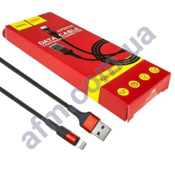 USB кабель Hoco X26 Xpress Charging Micro USB (1000mm) красно-чорний