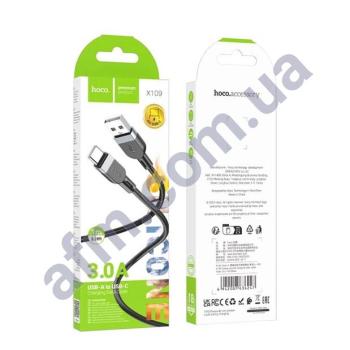 USB кабель Hoco X109 Type-C 3A (2000mm) чорний