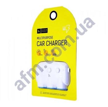 АЗП блок Hoco C1 (3 в 1) білий