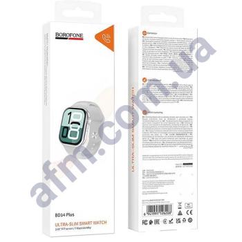 Смарт-часы Borofone BD14 Plus функція дзвінка сірі
