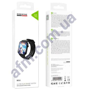 Смарт-часы Borofone BD15 Smart sports з функцією дзвінка чорні