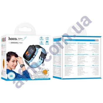 Смарт-часы Hoco Y104 + функция звонка 4G детские синие