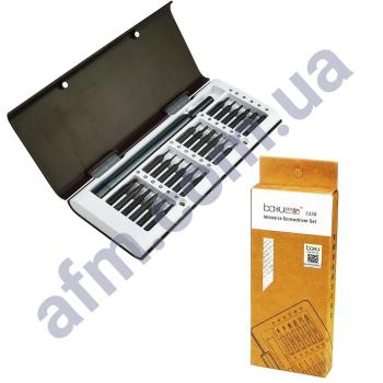 Набір інструментів Baku BA-3338 з высококрепкой сталі S2 (ручка,  24 насадки)