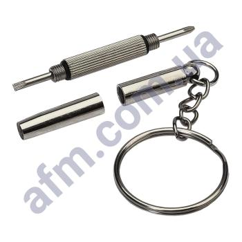 Брелок-отвёртка 3 в 1 (+1.2/ -1.5/ hexagon M2.5) для ремонту очков,  телефонів та другой дрібної техн